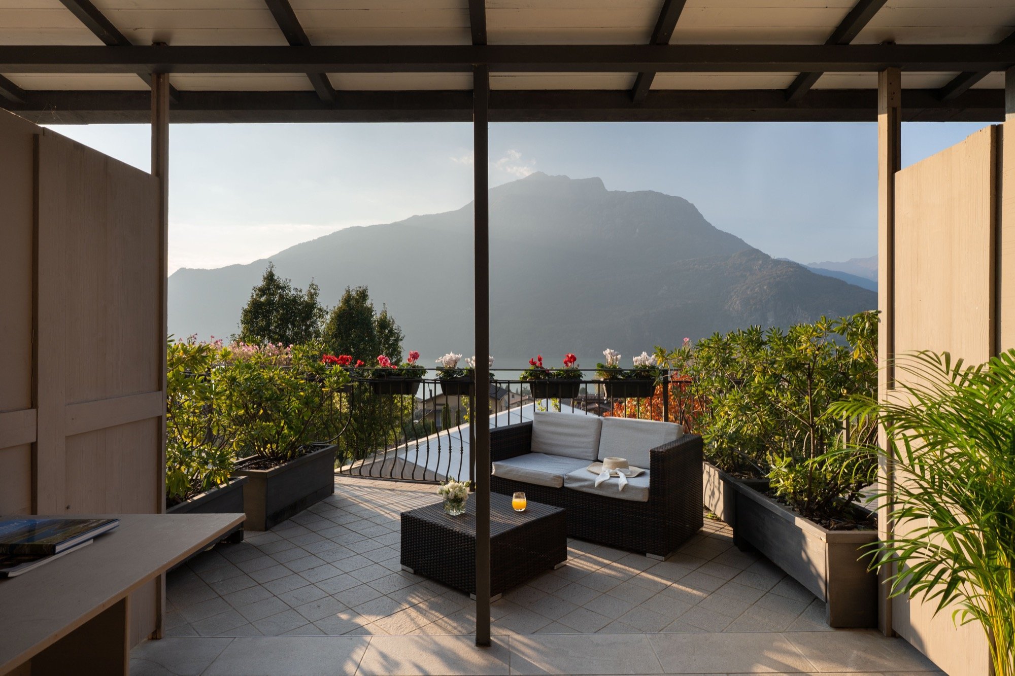 terrazzo con vista lago